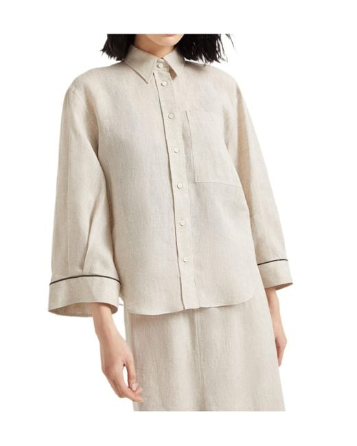 Brunello Cucinelli White Straight Shirt