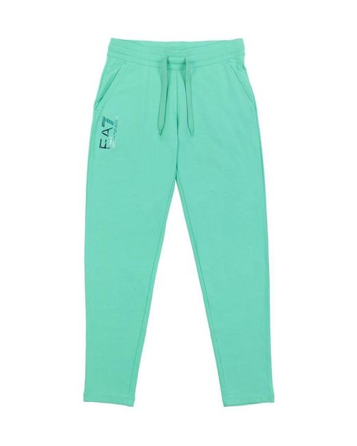 EA7 Green Logo Printed Sweatpants