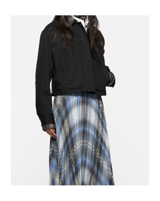 Acne Black Faux-Layered Twill Jacket