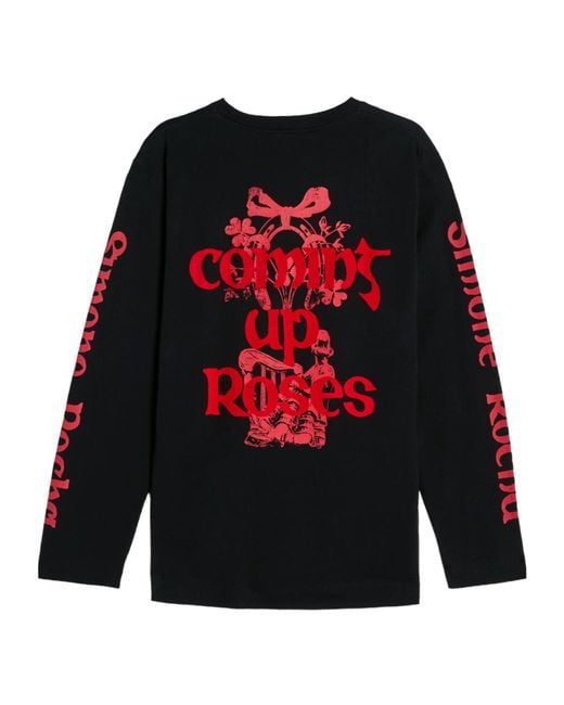 Simone Rocha Black Crew-Neck T-Shirt for men
