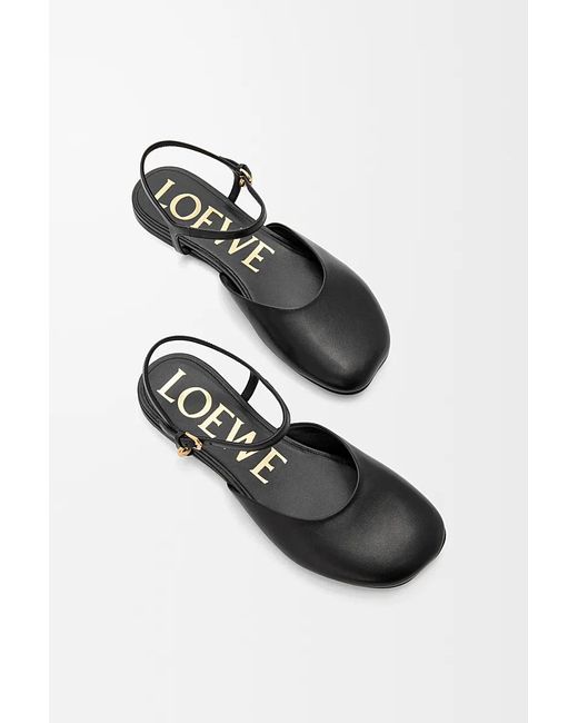 Loewe Black Ankle-Strap Leather Trainers