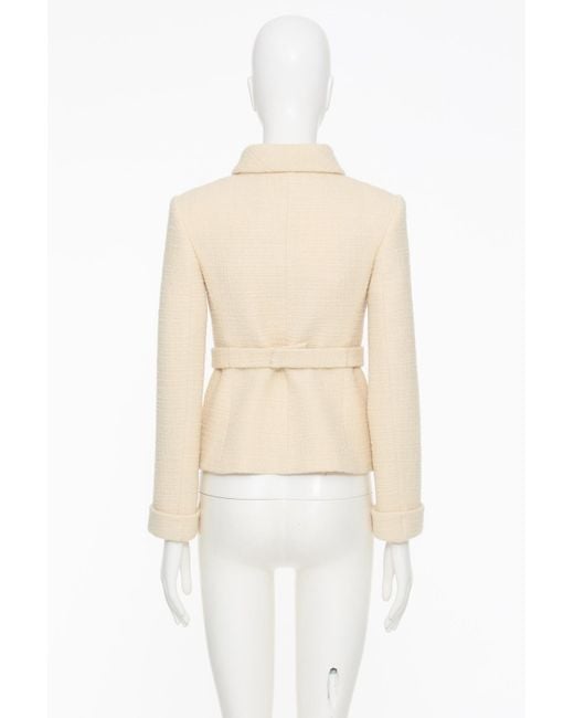 Valentino Natural Logo Plaque Button-Up Jacket