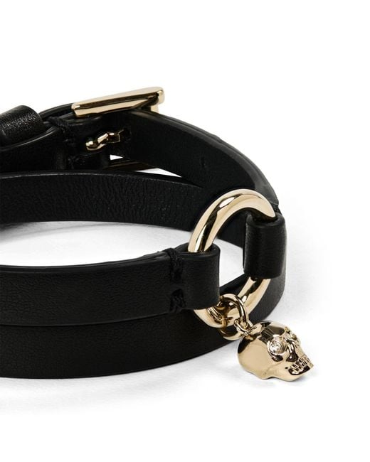 McQueen Black Doublewrap Leather