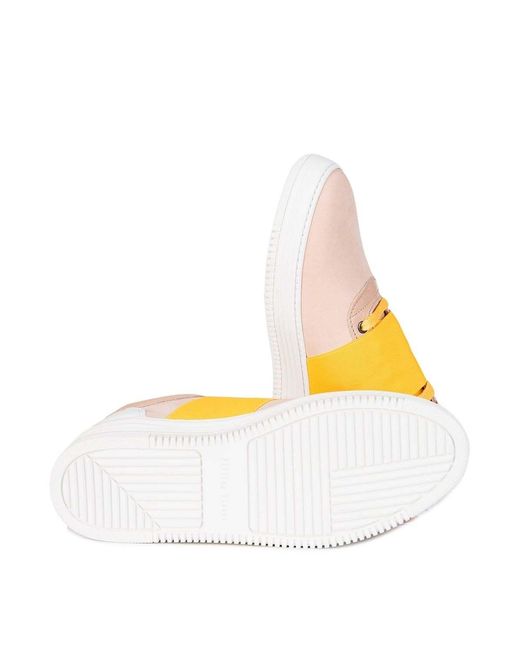 Filling Pieces Yellow Round Toe Low-Top Casual Shoes for men