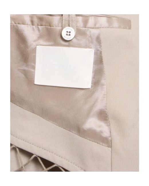 Dion Lee Natural Single-Breasted Wool Interwoven Suit Jacket