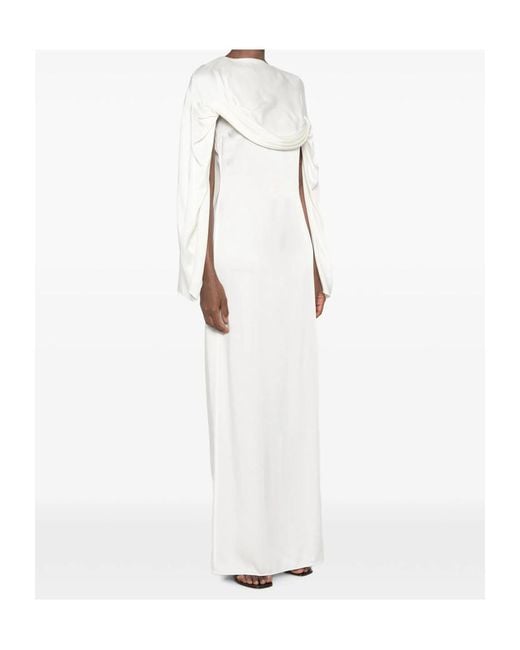 Stella McCartney White Draped Detail Dress
