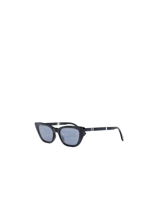 Fendi Blue Eyewear Cat-Eye Frame Sunglasses