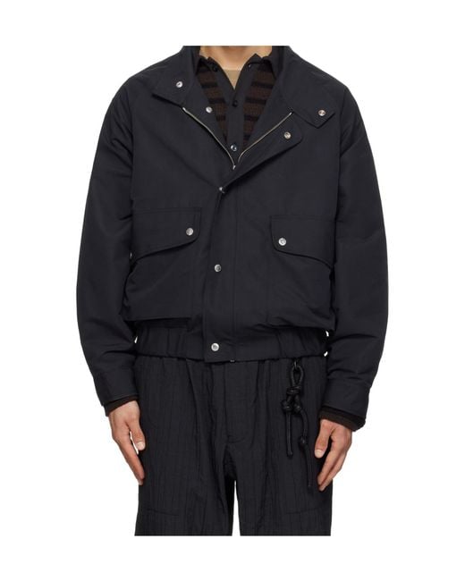 Song For The Mute Blue Flight Jacket for men
