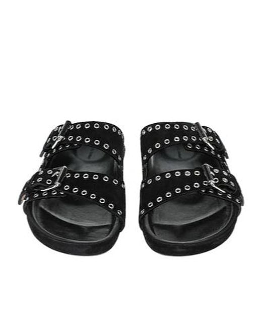 Isabel Marant Black Solidcolor Roundtoe Shoes