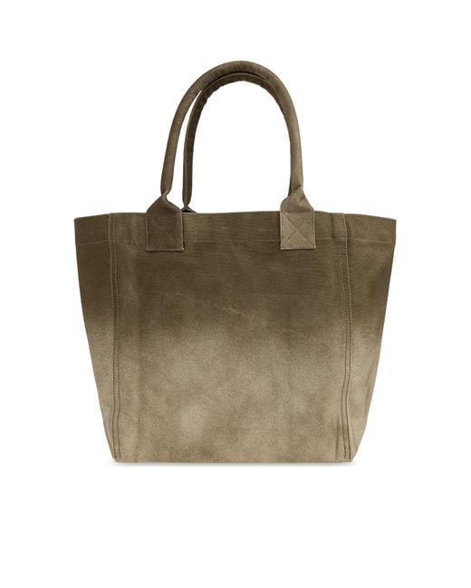 Isabel Marant Metallic Yenky Small Logo Tote Bag