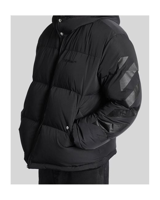 Off-White c/o Virgil Abloh Black Zip-Up High Neck Jacket for men
