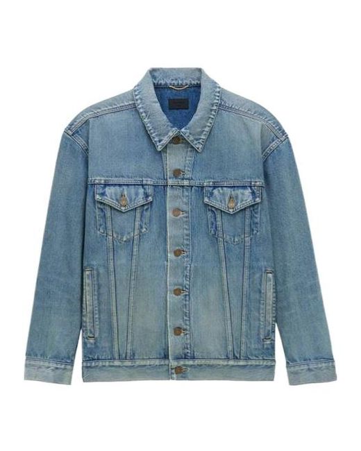 Saint Laurent Blue Long Sleeve Denim Jacket