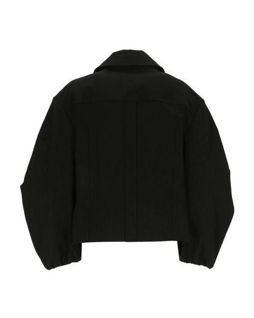Jil Sander Black Lapel Long-Sleeved Casual Jacket