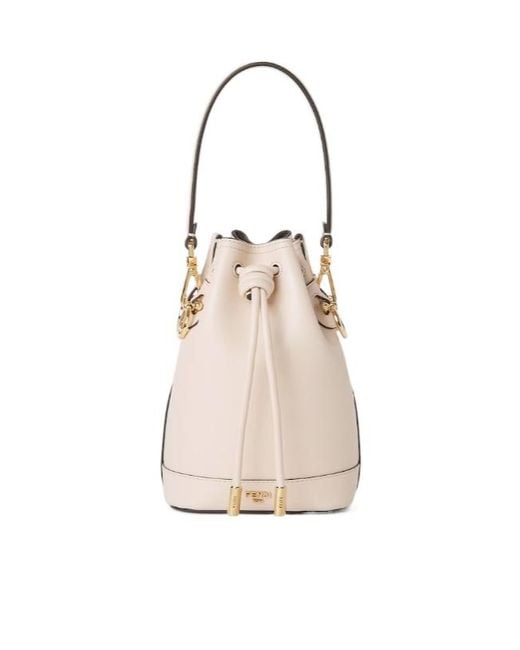 Fendi White Camelia Leather Mini-Bag