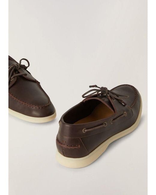 Loro Piana Brown Lace-Up Flat Shoes for men