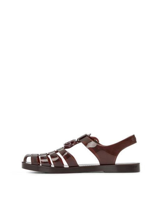 Gucci Brown Flat Sandals