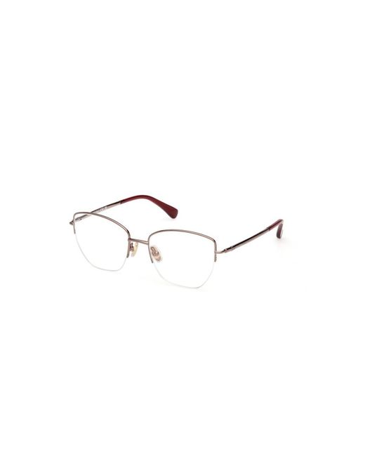 Max Mara Natural Half-Rimmed Plano Lenses