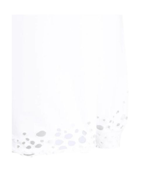 we11done White Branded Perforated Sweatshirt for men