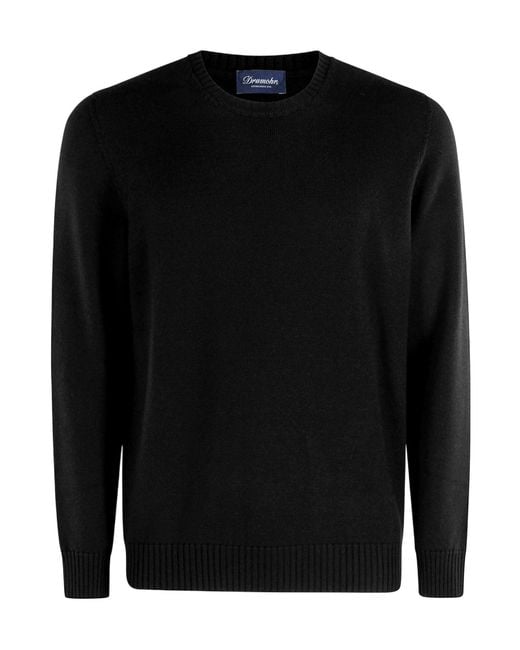 Drumohr Black Long-Sleeved Sweater for men