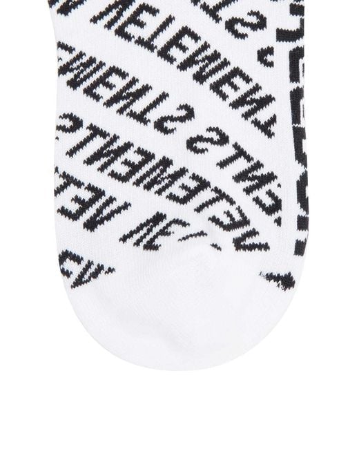 Vetements White Logo Socks