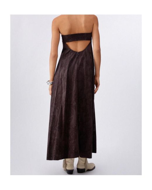 Liu Jo Purple Floral Sleeveless Midi Dress