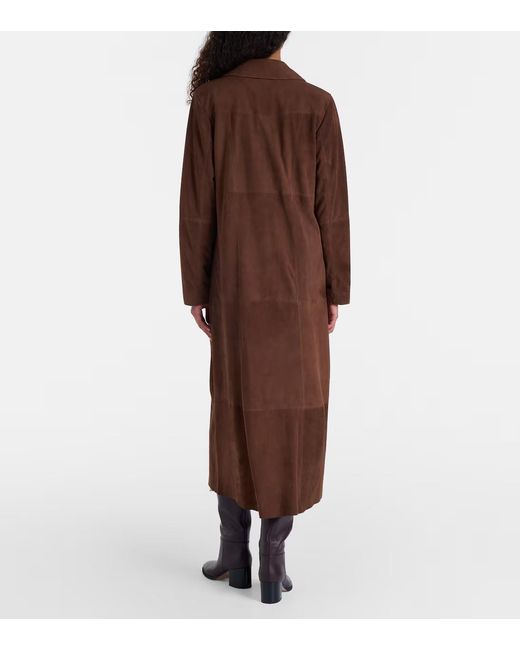 Rixo Brown Single-Breasted Long-Sleeve Coat