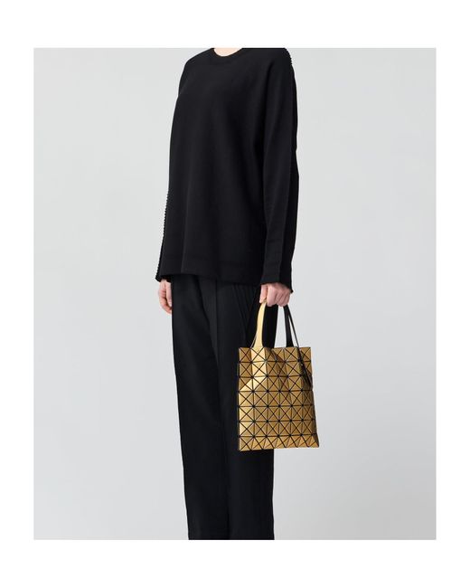 Issey Miyake Metallic Geometric Pattern Handbag