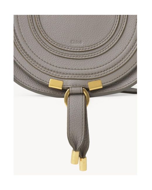 Chloé Gray Chloé Marcie Foldover Small Saddle Bag