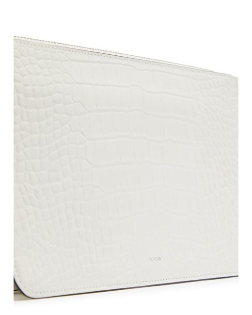 Totême Multicolor Crocodile Pattern Clutch Bag