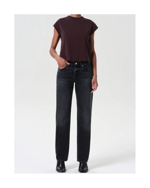 Agolde Blue Wide-Leg Slim Fit Jeans