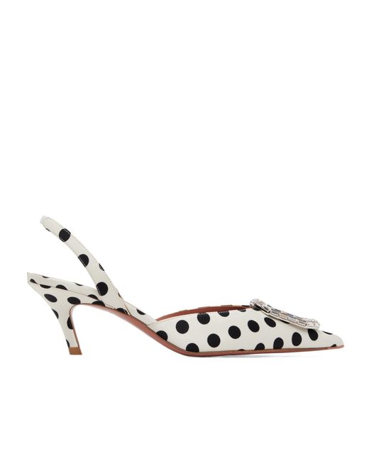 AMINA MUADDI Metallic Camelia Sling 60 Pointed-Toe High-Heeled Sandals