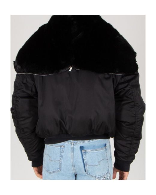 DSquared² Black Pilot-Style Hooded Cotton Jacket for men