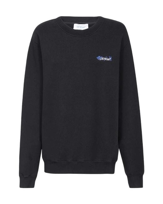 Off-White c/o Virgil Abloh Blue Crewneck Long-Sleeved Sweatshirt