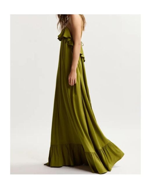 Essentiel Antwerp Green Ruffled Dress