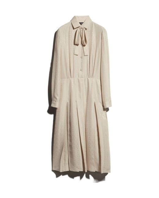 Gucci Natural Crest Jacquard Dress