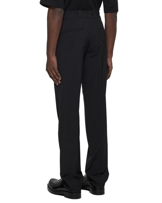 Prada Blue Logo Detailed Tapered Leg Trousers for men
