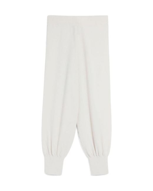 Weekend by Maxmara White Knitted Casual Pants