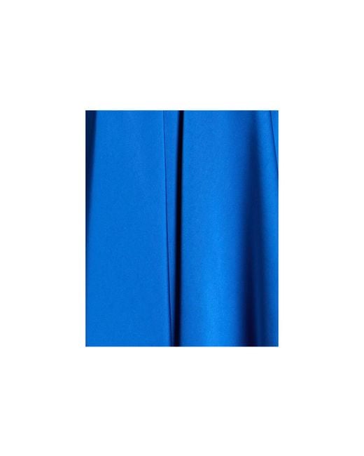 Weekend by Maxmara Blue Solid-Color Satin Shawl