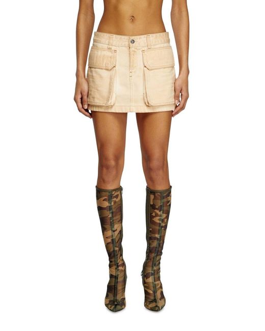 DIESEL Natural De-Ton Denim Skirt