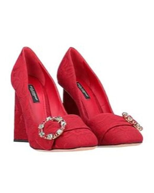 Dolce & Gabbana Solid Textured Highheeled Shoes