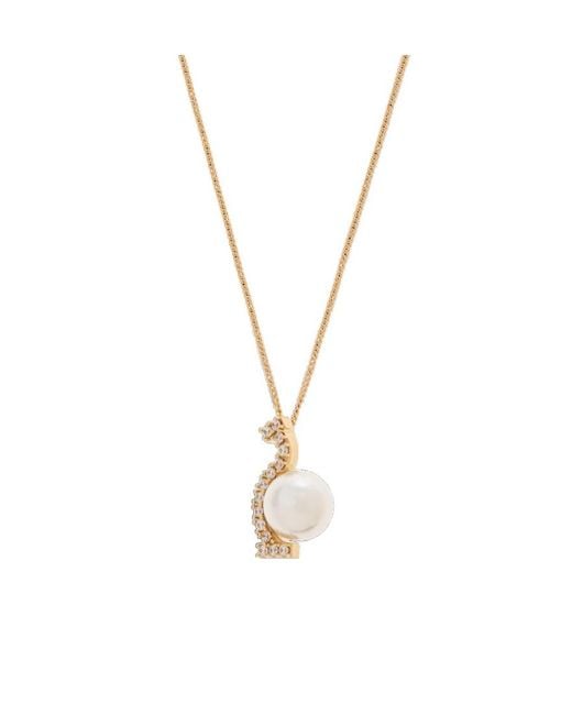 Ferragamo Metallic Ferragamo Logo Shaped Pendant Necklace
