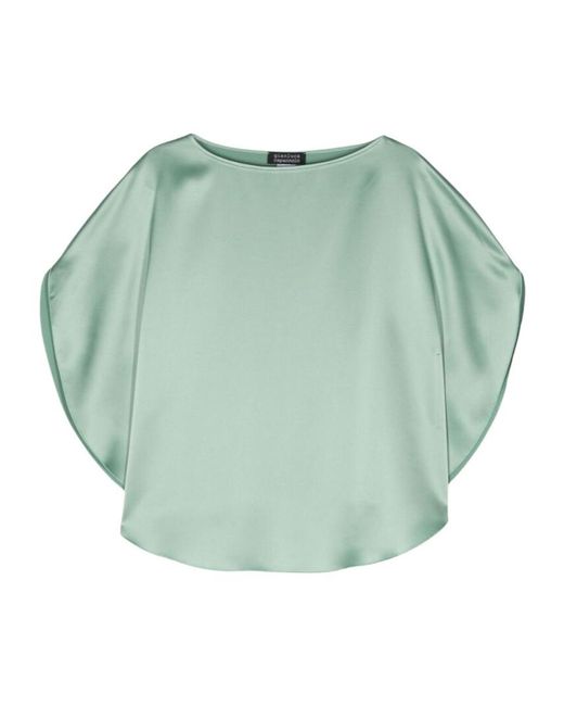 Gianluca Capannolo Green Draped Blouse