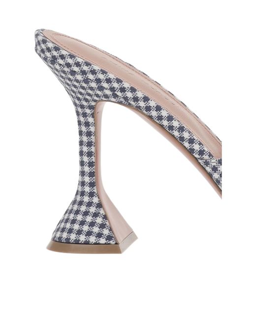 AMINA MUADDI White Square-Toe High-Heeled Sandals