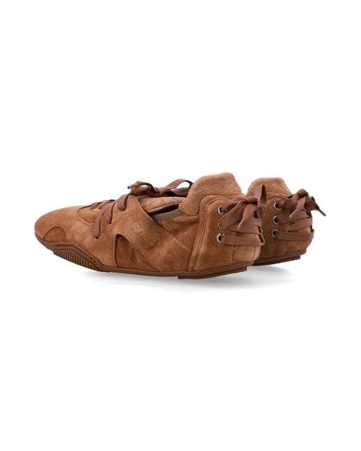 Acne Brown Bilaria Lace-Up Sneakers for men