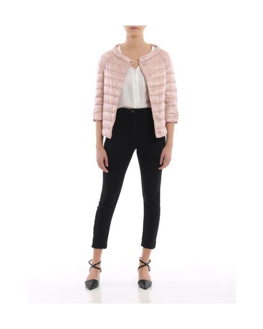 Herno Natural Cropped Sleeved Down Jacket