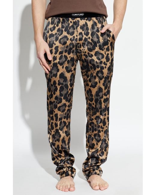 Tom Ford Multicolor Leopard-Print Pajama Bottoms for men