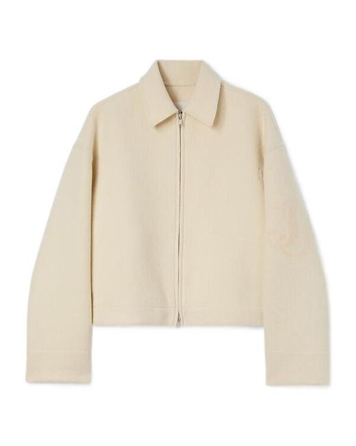 Jil Sander Natural Zip-Up Straight Hem Jacket