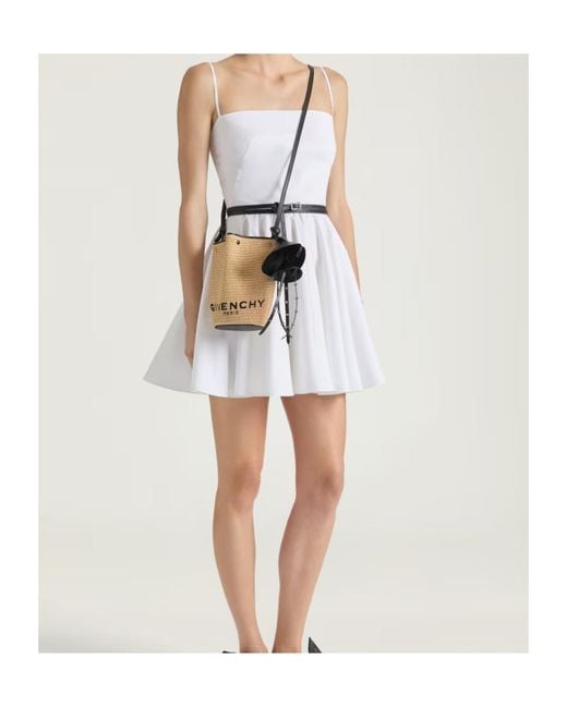 Givenchy Natural Snap Nano Raffia Bucket Bag