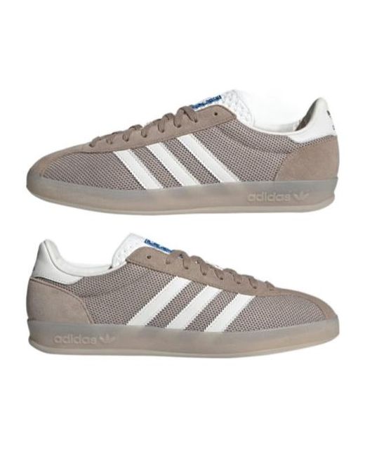 Adidas Originals Gray Gazelle Indoor Pro Low-Top Sneakers for men