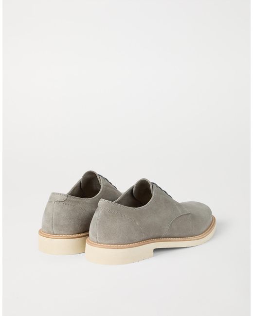 Brunello Cucinelli Gray Reversed Lightweight Lace-Up Shoes for men